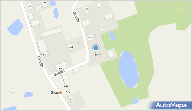 Gradki, Gradki, 30, mapa Gradki