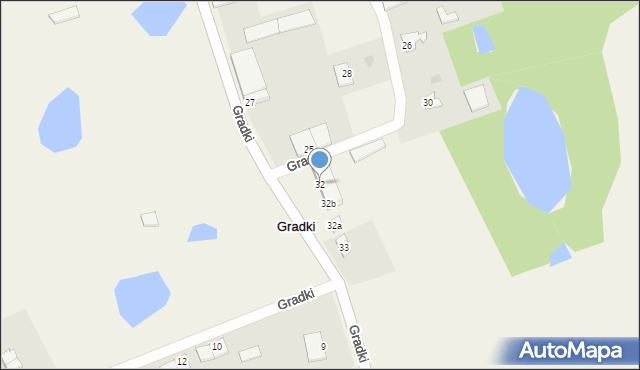 Gradki, Gradki, 32, mapa Gradki