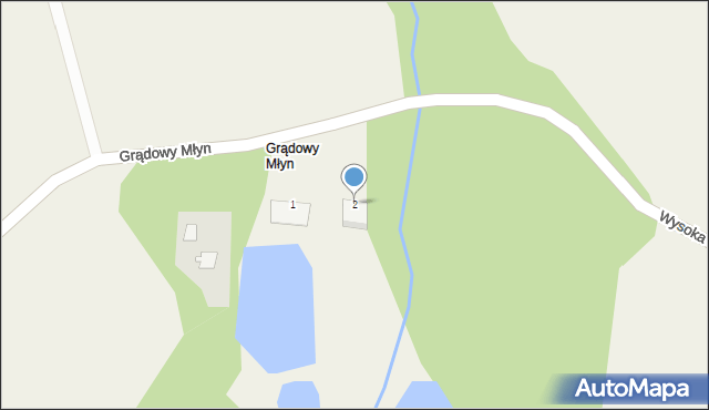 Grądowy Młyn, Grądowy Młyn, 2, mapa Grądowy Młyn