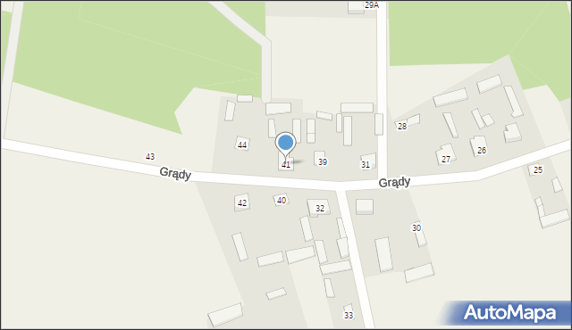 Grądy, Grądy, 41, mapa Grądy