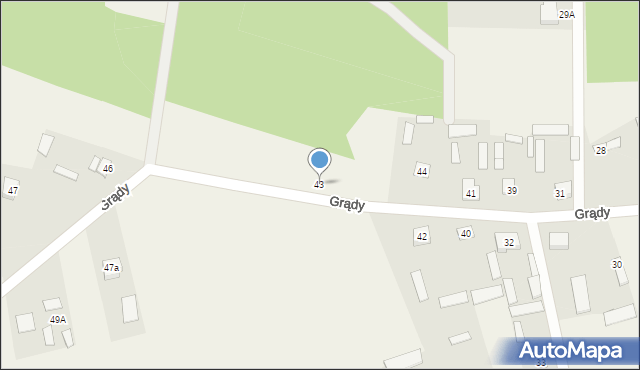 Grądy, Grądy, 43, mapa Grądy