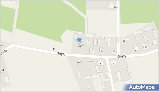 Grądy, Grądy, 44, mapa Grądy