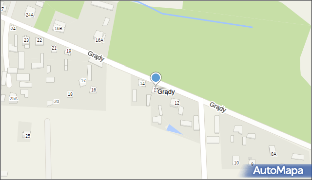 Grądy, Grądy, 13, mapa Grądy