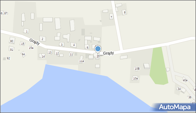 Grądy, Grądy, 10, mapa Grądy