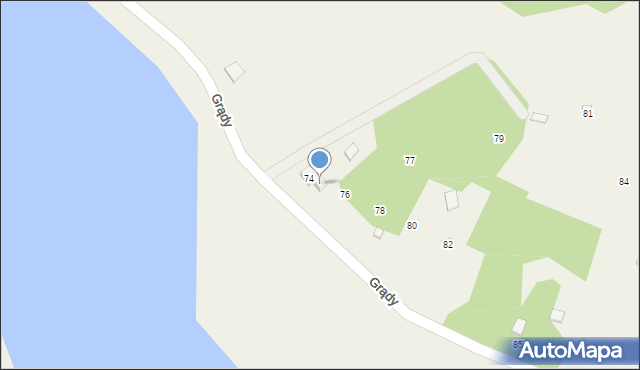 Grądy, Grądy, 75, mapa Grądy