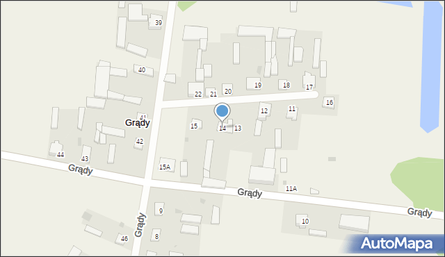 Grądy, Grądy, 14, mapa Grądy