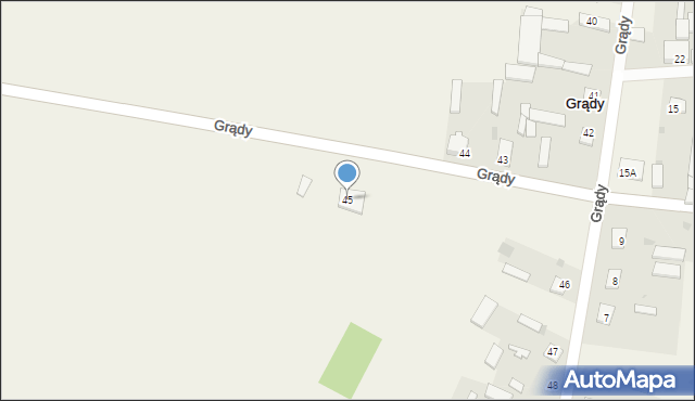 Grądy, Grądy, 45, mapa Grądy