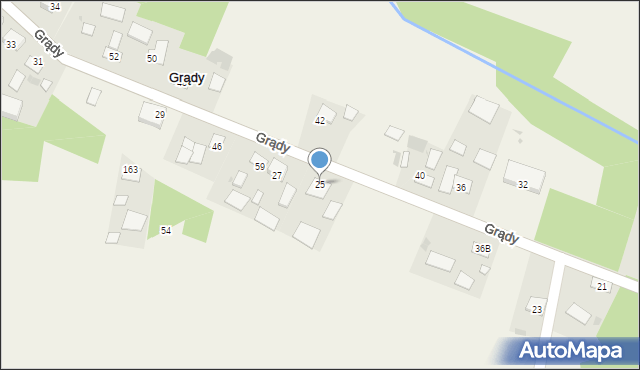 Grądy, Grądy, 25, mapa Grądy