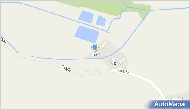 Grądy, Grądy, 36a, mapa Grądy