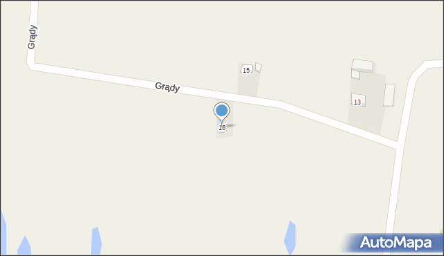 Grądy, Grądy, 16, mapa Grądy