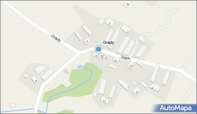 Grądy, Grądy, 7, mapa Grądy