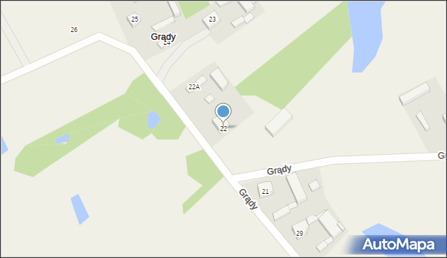 Grądy, Grądy, 22, mapa Grądy