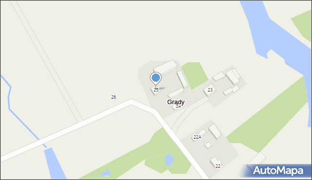 Grądy, Grądy, 25, mapa Grądy