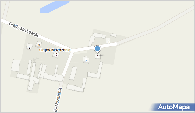 Grądy-Możdżenie, Grądy-Możdżenie, 8, mapa Grądy-Możdżenie