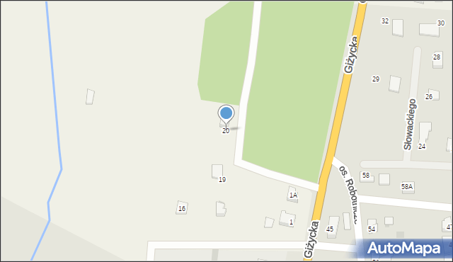 Grądy Podmiejskie, Grądy Podmiejskie, 20, mapa Grądy Podmiejskie