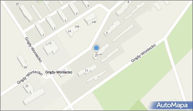 Grądy-Woniecko, Grądy-Woniecko, 10, mapa Grądy-Woniecko