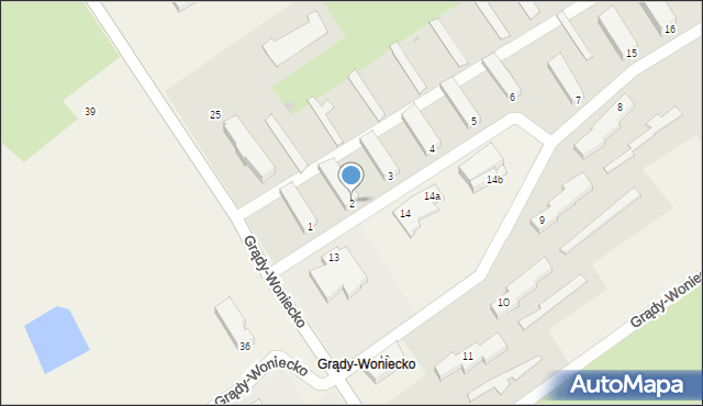 Grądy-Woniecko, Grądy-Woniecko, 2, mapa Grądy-Woniecko