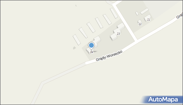 Grądy-Woniecko, Grądy-Woniecko, 24, mapa Grądy-Woniecko