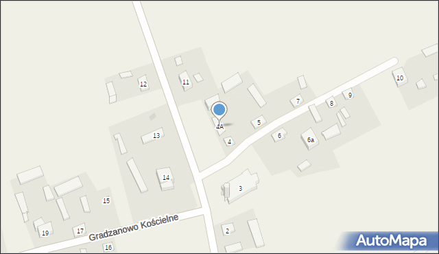 Gradzanowo Kościelne, Gradzanowo Kościelne, 4A, mapa Gradzanowo Kościelne