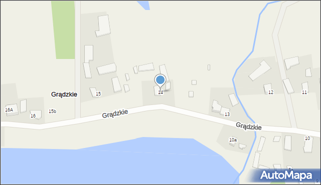 Grądzkie, Grądzkie, 14, mapa Grądzkie