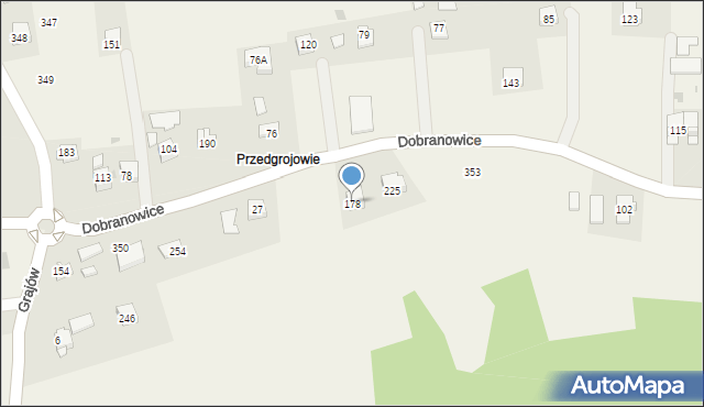 Grajów, Grajów, 178, mapa Grajów