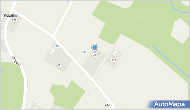 Grajów, Grajów, 233, mapa Grajów