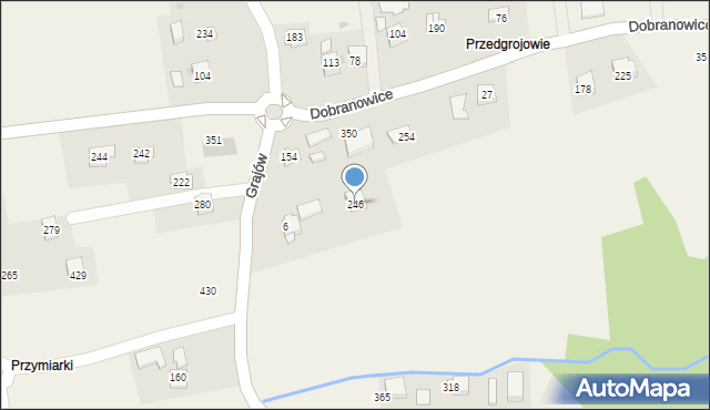 Grajów, Grajów, 246, mapa Grajów