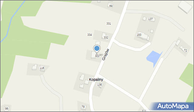 Grajów, Grajów, 321, mapa Grajów