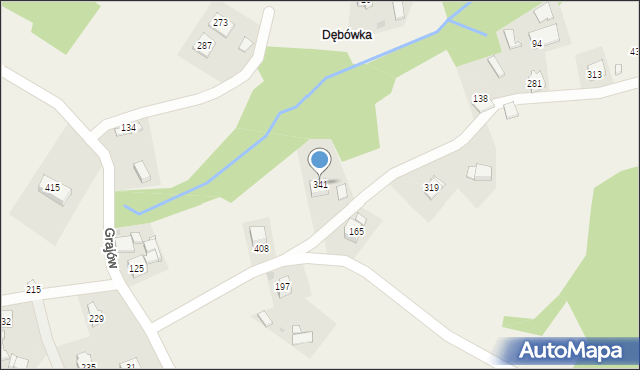 Grajów, Grajów, 341, mapa Grajów