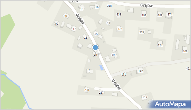 Grajów, Grajów, 43, mapa Grajów