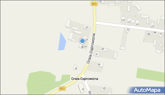 Grala-Dąbrowizna, Grala-Dąbrowizna, 26, mapa Grala-Dąbrowizna