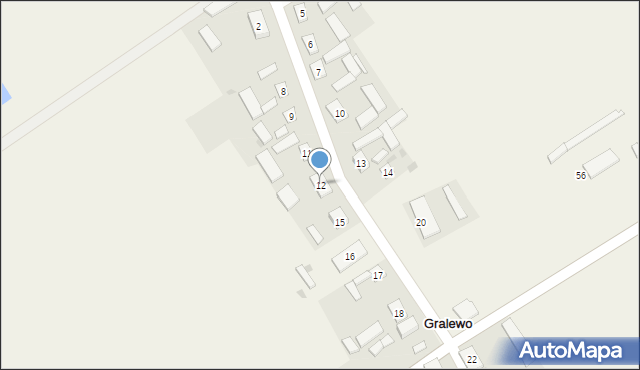 Gralewo, Gralewo, 12, mapa Gralewo