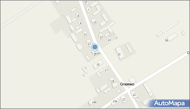 Gralewo, Gralewo, 15, mapa Gralewo