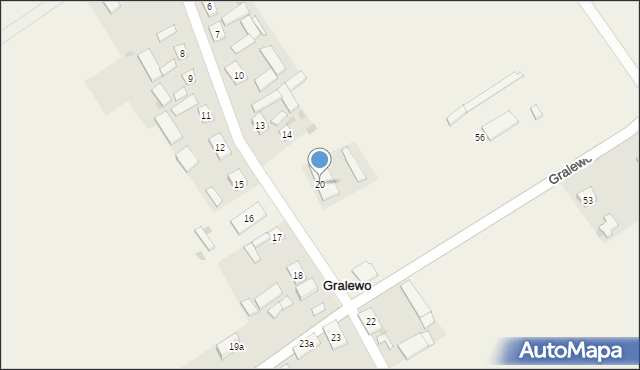 Gralewo, Gralewo, 20, mapa Gralewo