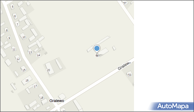 Gralewo, Gralewo, 56, mapa Gralewo