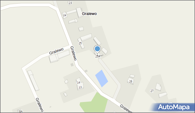 Gralewo, Gralewo, 25A, mapa Gralewo