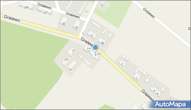 Gralewo, Gralewo, 1, mapa Gralewo