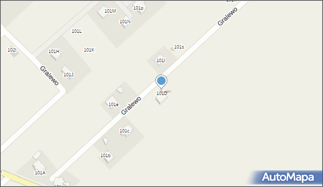 Gralewo, Gralewo, 101D, mapa Gralewo