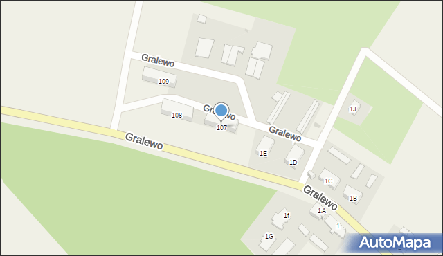 Gralewo, Gralewo, 107, mapa Gralewo