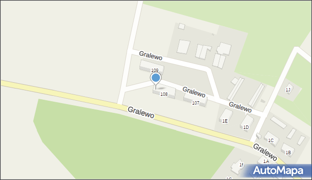 Gralewo, Gralewo, 108B, mapa Gralewo