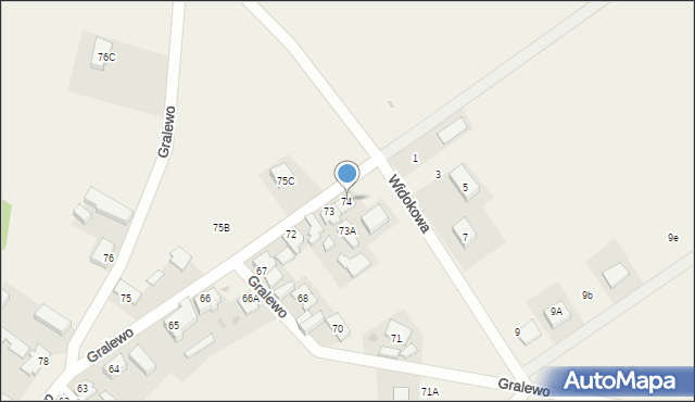 Gralewo, Gralewo, 74, mapa Gralewo