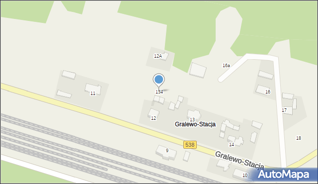 Gralewo-Stacja, Gralewo-Stacja, 134, mapa Gralewo-Stacja