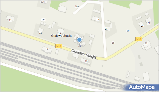 Gralewo-Stacja, Gralewo-Stacja, 14, mapa Gralewo-Stacja