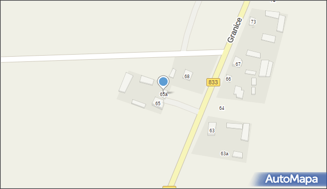 Granice, Granice, 65a, mapa Granice