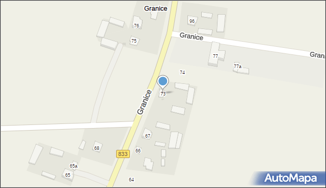 Granice, Granice, 73, mapa Granice