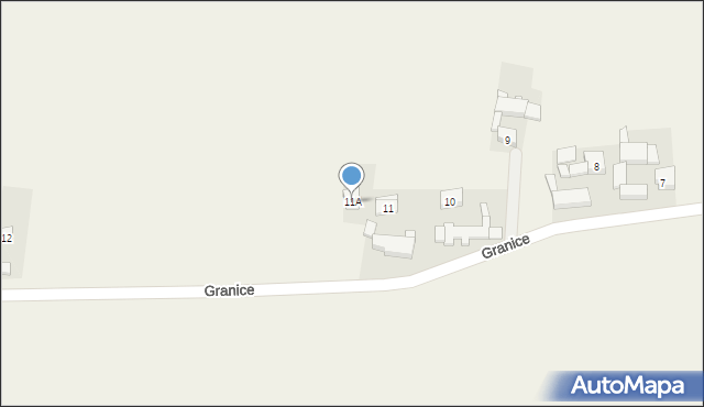 Granice, Granice, 11A, mapa Granice