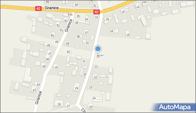 Granice, Granice, 20, mapa Granice