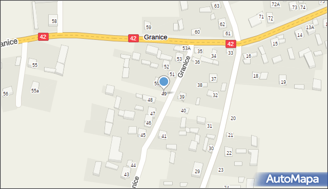 Granice, Granice, 49, mapa Granice