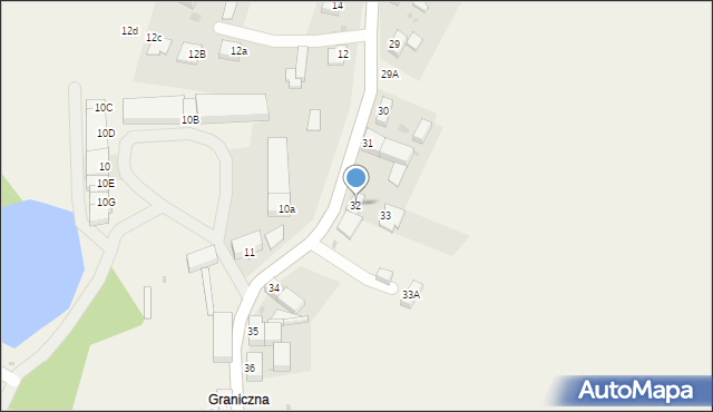 Graniczna, Graniczna, 32, mapa Graniczna