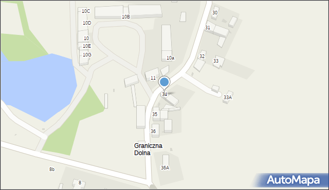 Graniczna, Graniczna, 34, mapa Graniczna